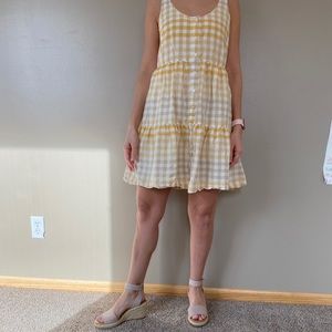 Madewell cotton gingham dress xxs